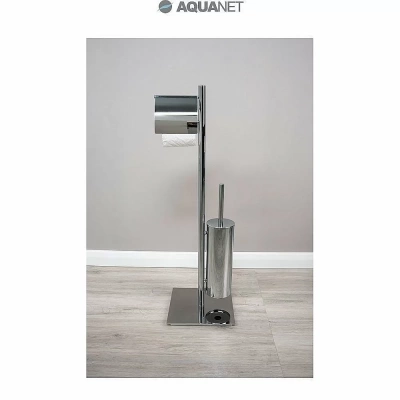 Стойка с ершиком и держателем туалетной бумаги Aquanet 8213