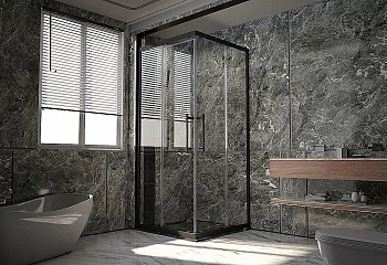 Душевой уголок Veconi Premium Trento PTC20-B-9090-01-C4 прозрачный/профиль черный матовый