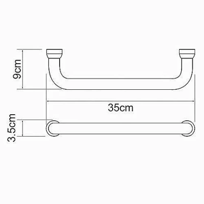 Поручень для ванной WasserKRAFT K-1066WHITE