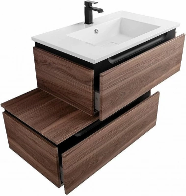 Тумба с раковиной Cezares Slider 100 SLIDER-1000-1C-SO-NA орех дымчатый
