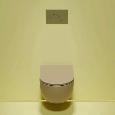 Унитаз подвесной Ceramica Nova Modena CN6063MC безободковый, с крышкой микролифт, капучино матовый