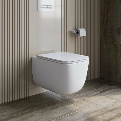 Унитаз подвесной BelBagno LUCE-TOR BB076CH-TOR/SC белый, с крышкой микролифт, безободковый, слив-торнадо