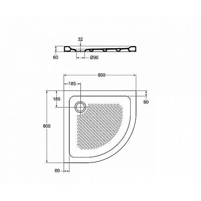 Душевой поддон Ideal Standard Connect T266701 80x80
