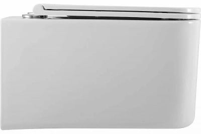 Унитаз подвесной Art&Max LATINA AM215CHR/SC белый, с сиденьем микролифт, безободковый