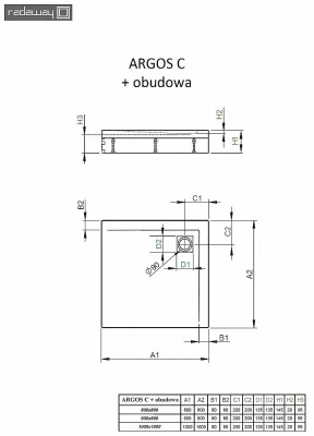 Душевой поддон Radaway Argos C 4ACN88-02 80x80 белый
