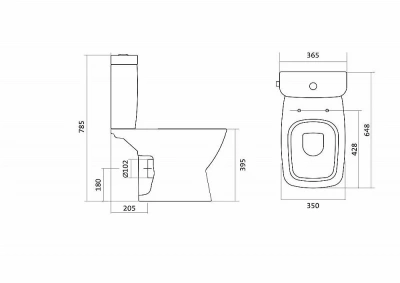 Унитаз-компакт Santek Нео 1WH302470 с бачком, с крышкой микролифт
