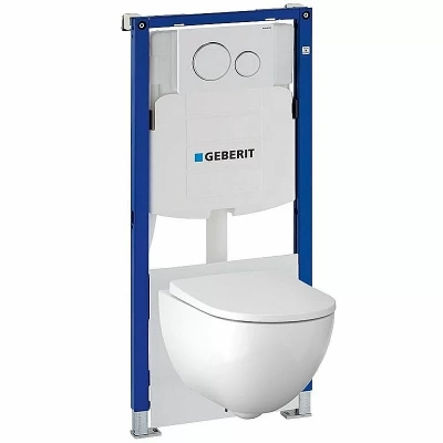 Унитаз подвесной Geberit Acanto 500.301.KJ.A белый, с крышкой микролифт, с инсталляцией, безободковый