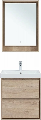 Тумба с раковиной Aquanet Милан 336382/333266 60 дуб светлый