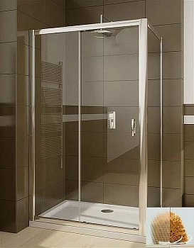 Душевой уголок Radaway Premium Plus DWJ+S 140x90 стекло текстурное/профиль хром
