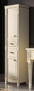 Пенал напольный Misty Tiffany 50 белый сусальное золото