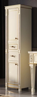 Пенал напольный Misty Tiffany 50 белый сусальное золото
