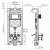 Инсталляция для унитаза WasserKraft Alme 15TLT.010.ME.CH04 с кнопкой хром