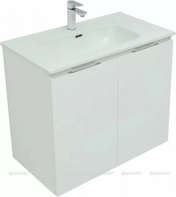 Тумба с раковиной Aquanet Алвита New 277526 80 белый матовый