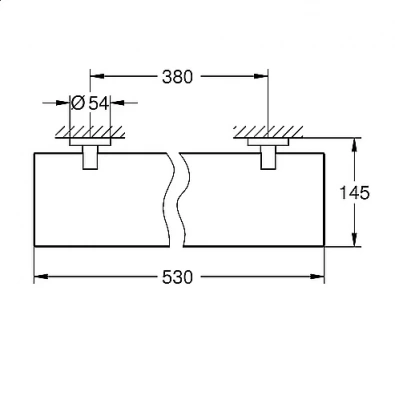 Полочка стеклянная Grohe Essentials 40799001