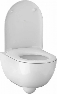 Унитаз подвесной Geberit Renova Compact 500.122.TC.R белый, с крышкой микролифт, с инсталляцией, безободковый