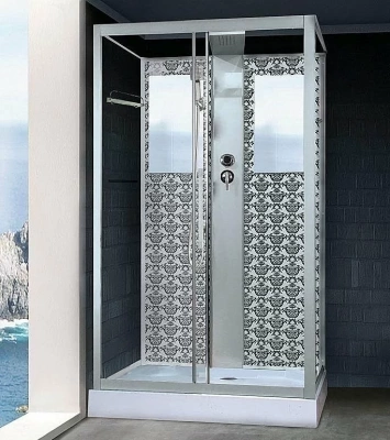 Душевая кабина Niagara Luxe NG-7711WBK 120x90 серебро