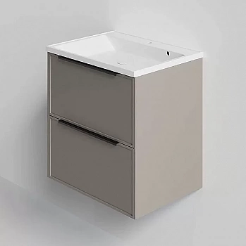 Тумба с раковиной La Fenice Simpla Twin 100 FNC-01-SIM-C-100-2 бежевая матовая