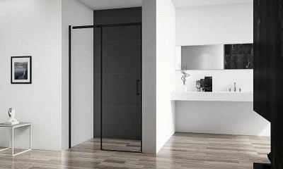 Душевая дверь Belbagno ACQUA BF-1 120 стекло прозрачное/профиль черный