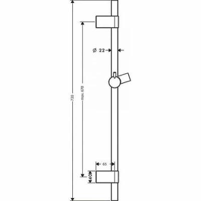 Душевая штанга Hansgrohe Unica S Puro 28662000