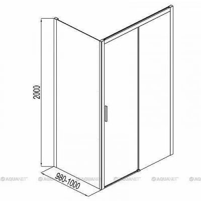 Душевой уголок Aquanet Pleasure 140x100