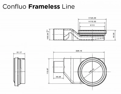 Душевой трап Pestan Confluo Board UNI 900 Frameless Line 550 с поддоном