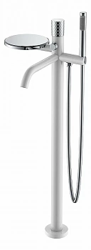 Смеситель для ванны Boheme STICK WHITE DIAMOND CHROME 129-WCR белый/хром