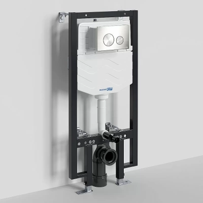 Инсталляция для унитаза WasserKraft Vils 56TLT.010.ME.BN02 с кнопкой никель