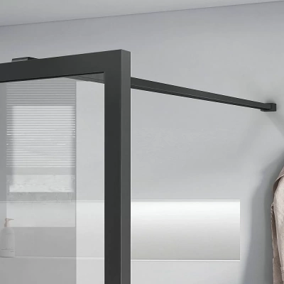Душевое ограждение Vincea Walk-In 100 VSW-1HC100CFGM стекло прозрачное-рифленое/профиль вороненая сталь