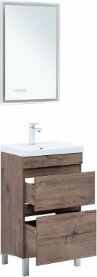 Тумба с раковиной Aquanet Нота New 50 344136+284237 дуб веллингтон табак