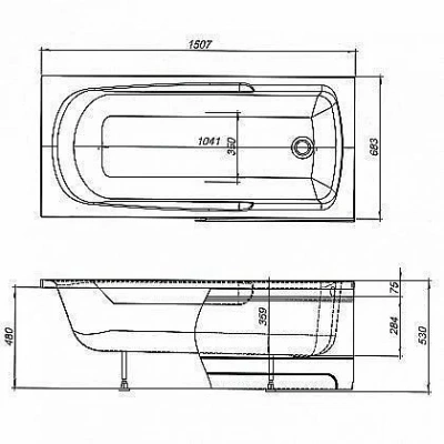 Акриловая ванна Aquanet Extra 150x70