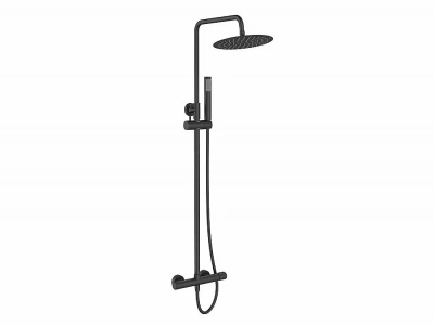 Душевая система BelBagno UNO DOCM черная матовая