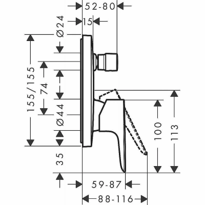 Смеситель для душа Hansgrohe Talis E 71745700