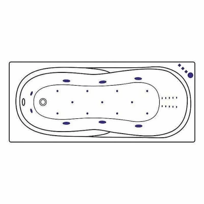 Ванна акриловая Excellent Sekwana ULTRA NANO WAEX.SEK17.ULTRATNANO.CR 170х75 белая с гидромассажем