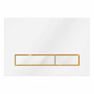 Кнопка для инсталляции Veconi Square Design VFSD003WHG белая/золото