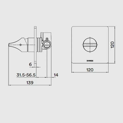 Смеситель для душа Bossini Apice Z00504.073 черный