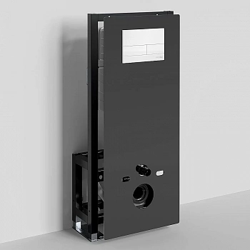 Инсталляция для унитаза WasserKraft Glan 66TLT.010.ME.BL.WH04 с белой кнопкой