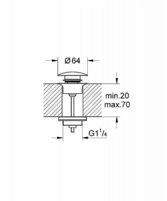 Донный клапан Grohe Veris 65807DA0