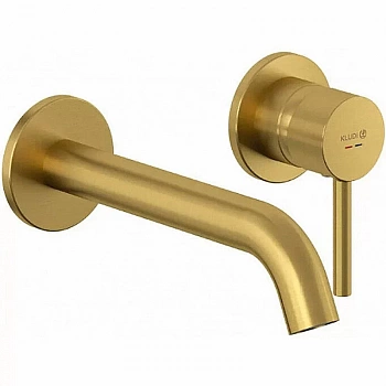 Смеситель для раковины Kludi Bozz 38245N076 золото брашированное