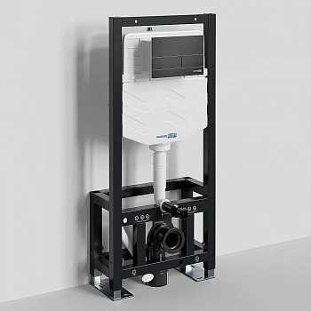Инсталляция для унитаза WasserKraft Dill 61TLT.010.ME.MB04 с черной матовой кнопкой