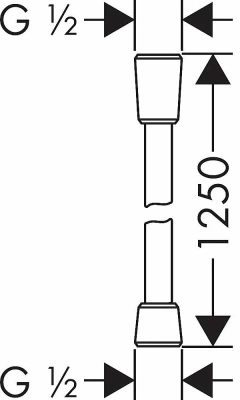Душевой шланг Hansgrohe Comfortflex 125 28167000
