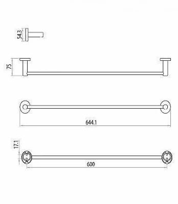 Полотенцедержатель Lemark Atlantiss LM3238C