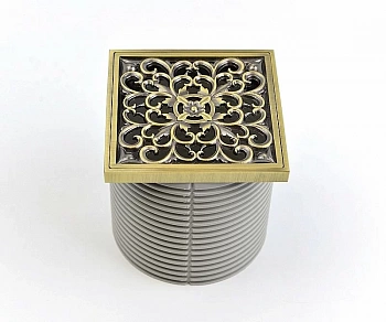 Душевой трап с решеткой Bronze De Luxe 21962-57 бронза