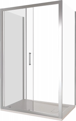 Душевой уголок Good Door Latte WTW+SP 140х70 стекло прозрачное/профиль анодированный алюминий