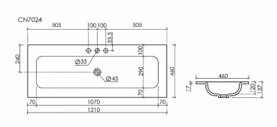 Раковина Ceramica Nova Grace CN7024MB черный матовый