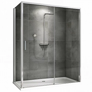 Душевой уголок Abber Komfort S92 170 прозрачный/хром