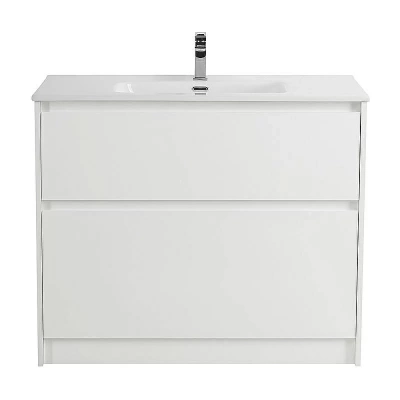 Тумба с раковиной BelBagno KRAFT PIA 100 белая матовая