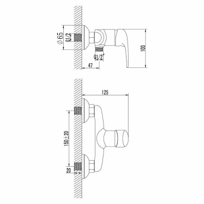 Смеситель для душа Lemark Pramen LM3303C