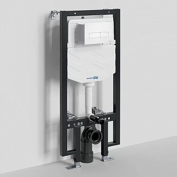 Инсталляция для унитаза WasserKraft Vils 56TLT.010.ME.WH03 с белой кнопкой