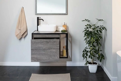 Тумба с раковиной Aquanet Nova Lite Loft 75 L/R дуб рошелье