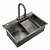 Мойка кухонная Milacio Denia 75 Steel MC.77429 вороненая сталь